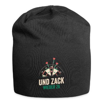 Dart Und Zack wieder 26 Darts - Jersey-Beanie - Schwarz - Vorne