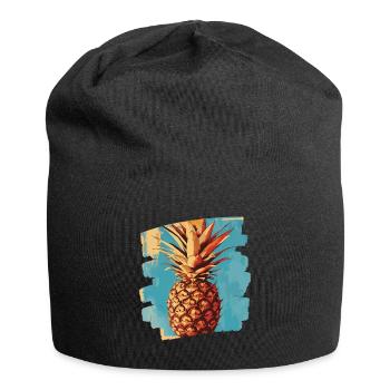 Ananas - Jersey-Beanie - Schwarz - Vorne