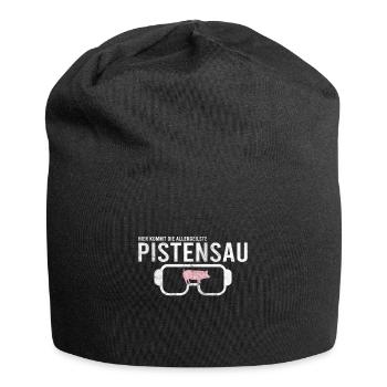 Pistensau Skier Fun Shirt - Jersey Beanie - black - Front