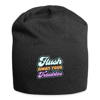 Funny Cooped Me Bathroom Meme - Jersey Beanie - black - Front