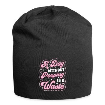 Funny Cooped Me Bathroom Meme - Jersey Beanie - black - Front