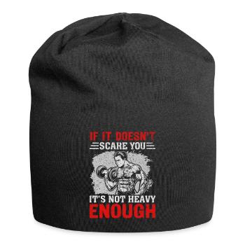 Don't be afraid of heavy weights - Jersey Beanie - black - Front