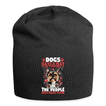 Yorkshire Terrier Propriétaire d’un chien Yorkie - Bonnet en jersey - noir - Devant