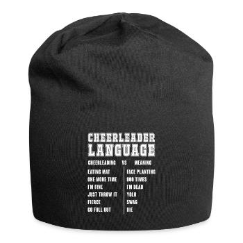 Cheerleading Langue d’équipe Encouragement - Bonnet en jersey - noir - Devant
