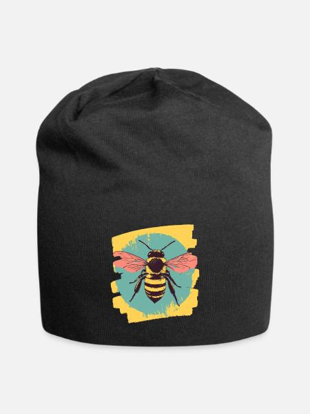 Biene - Jersey-Beanie - Schwarz
