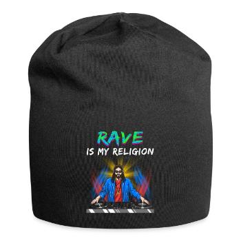 Rave Techno House Party EDM Festival Goa Electro - Jersey-Beanie - Schwarz - Vorne
