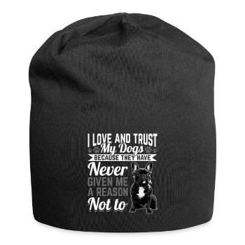 Bouledogue français Frenchie Propriétaire de chien - Bonnet en jersey - noir - Devant