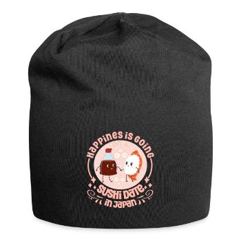 Japanese Food Lover Happines Is Date Sushi - Jersey Beanie - black - Front