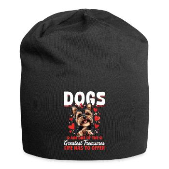 Yorkshire Terrier Propriétaire d’un chien Yorkie - Bonnet en jersey - noir - Devant