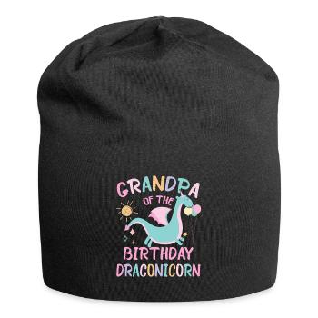 Papi De La Fille D’anniversaire Fête De Famille Dracon - Bonnet en jersey - noir - Devant