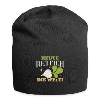 Today Radish The World Radish Saying - Jersey Beanie - black - Front