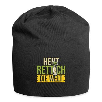 Today radish the world radish saying - Jersey Beanie - black - Front