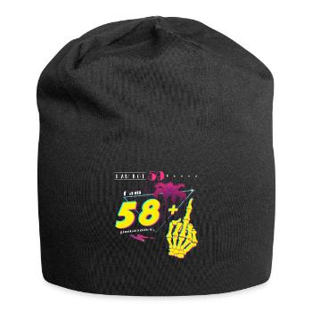 I'm Not 59, I'm 58 + Middle Finger - Born at 1966 - Jersey Beanie - black - Front