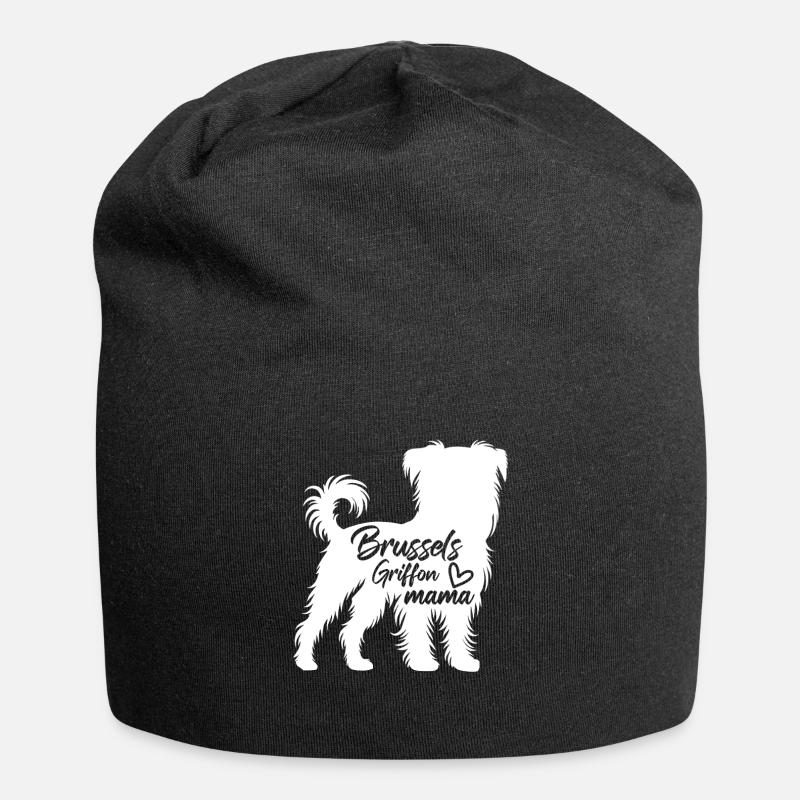 Zu Hause Ist Mein Brüsseler Griffon - Jersey-Beanie - Schwarz