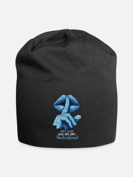 Journée de sensibilisation à l’autisme Cadeau autiste - Bonnet en jersey - noir