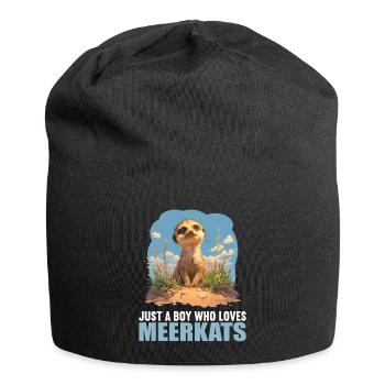 Meerkat Erdmännchen - Jersey-Beanie - Schwarz - Vorne