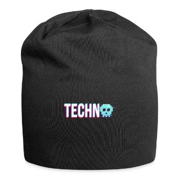 Techno House Party EDM Festival Goa Electro Rave - Jersey-Beanie - Schwarz - Vorne