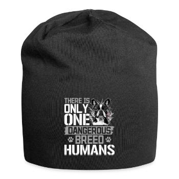 Bouledogue français Frenchie Propriétaire de chien - Bonnet en jersey - noir - Devant