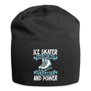 patineur patineur patin à glace patin à glace - Bonnet en jersey - noir - Devant