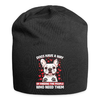 Bouledogue français Frenchie Propriétaire de chien - Bonnet en jersey - noir - Devant