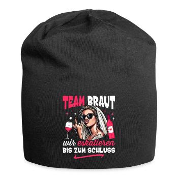 Junggesellenabschied Frauen T-Shirt JGA Team Braut - Jersey-Beanie - Schwarz - Vorne