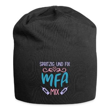 MFA Spritzig & Fix Medizinische Fachangestellte - Jersey-Beanie - Schwarz - Vorne