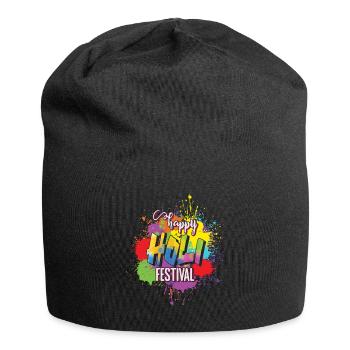 Happy Holi Festival Blaze of Colors Explosion - Jersey Beanie - black - Front