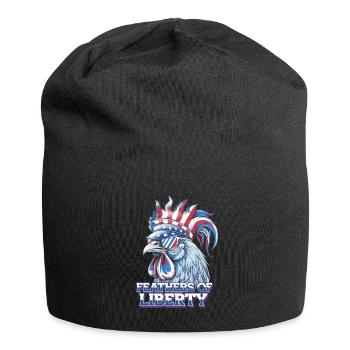 Liberty Rooster Feathers of America Freedom - Jersey Beanie - black - Front