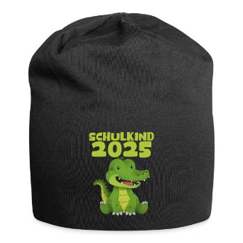 Schulkind 2025 Junge Mädchen Einschulung 2025 Deko - Jersey-Beanie - Schwarz - Vorne