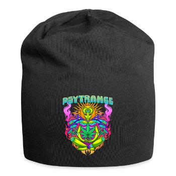 Techno House Party EDM Festival Goa Rave Psytrance - Jersey-Beanie - Schwarz - Vorne