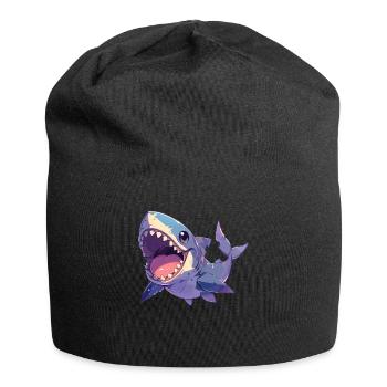 Weiße Haie Weißer Hai - Jersey-Beanie - Schwarz - Vorne