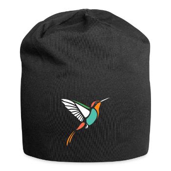 Kolibri - Jersey-Beanie - Schwarz - Vorne