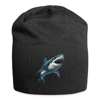 Weiße Haie Weißer Hai - Jersey-Beanie - Schwarz - Vorne