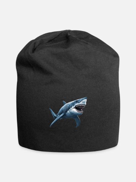 Weiße Haie Weißer Hai - Jersey-Beanie - Schwarz
