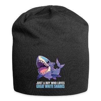 Weiße Haie Weißer Hai - Jersey-Beanie - Schwarz - Vorne