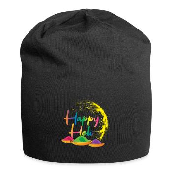 Happy Holi Festival Blaze of Colors - Jersey Beanie - black - Front