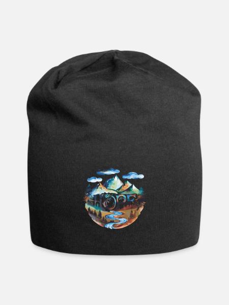 Hoffnung Auf Den Wanderwegen In Der Landschaft - Jersey-Beanie - Schwarz