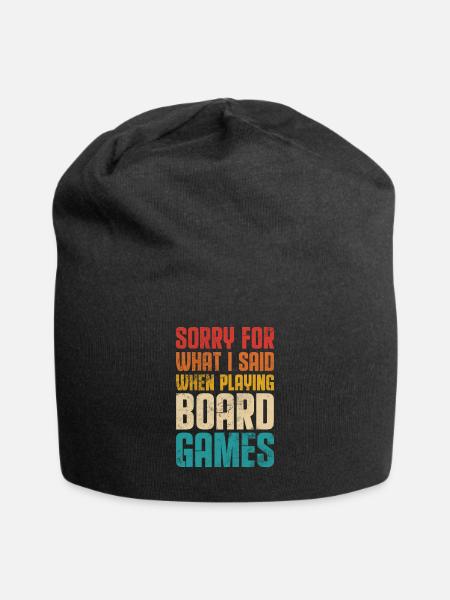 Brettspiel - Jersey-Beanie - Schwarz