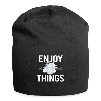 Enjoy the little things Enjoy the Little - Jersey Beanie - black - Front