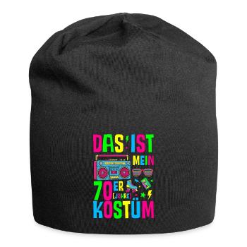 Das ist mein 70er Jahre Kostüm - Jersey-Beanie - Schwarz - Vorne