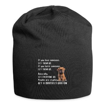 Grundsätzlich Lassen Sie Alle Gehen. Die Leute - Jersey-Beanie - Schwarz - Vorne