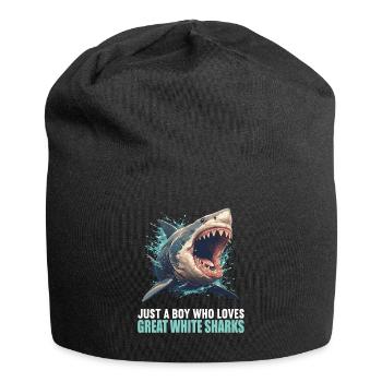 Weiße Haie Weißer Hai - Jersey-Beanie - Schwarz - Vorne