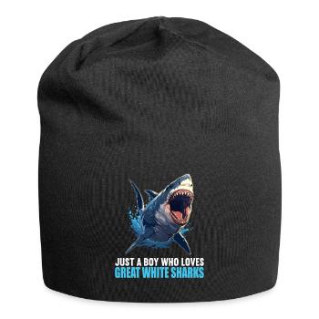 Weiße Haie Weißer Hai - Jersey-Beanie - Schwarz - Vorne