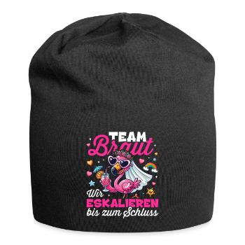Junggesellenabschied Frauen T-Shirt JGA Team Braut - Jersey-Beanie - Schwarz - Vorne
