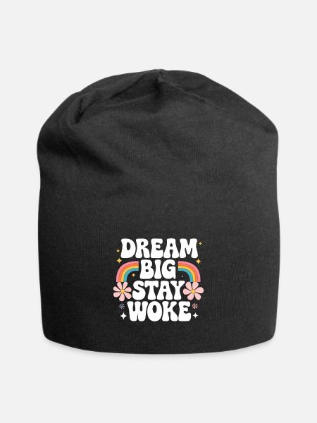 Woke - Jersey-Beanie - Schwarz