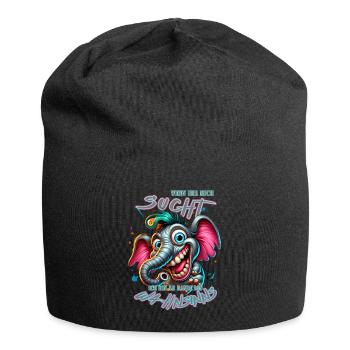 Wenn ihr mich sucht ich bin am Rande des Wahnsinns - Jersey-Beanie - Schwarz - Vorne