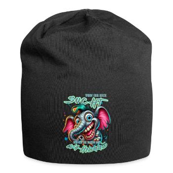 Wenn ihr mich sucht ich bin am Rande des Wahnsinns - Jersey-Beanie - Schwarz - Vorne