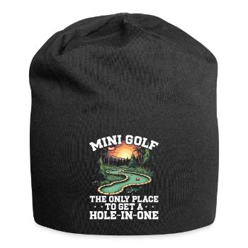 Golf Golf Golf Golf Parcours de Golf - Bonnet en jersey - noir - Devant