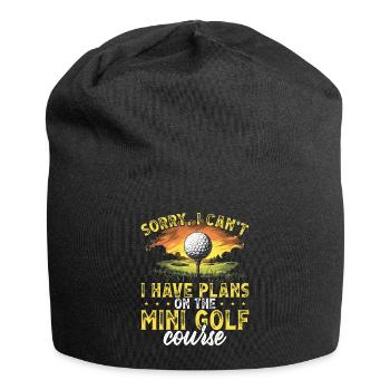 Golf Golf Golf Golf Parcours de Golf - Bonnet en jersey - noir - Devant