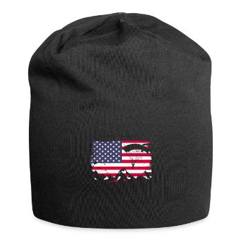 Skydive Skydiver Skydiving Parachute Gift - Jersey Beanie - black - Front